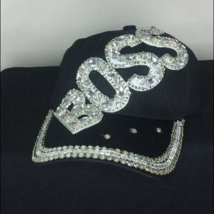 Beautiful “BOSS” rhinestone bling cap/hat NWT